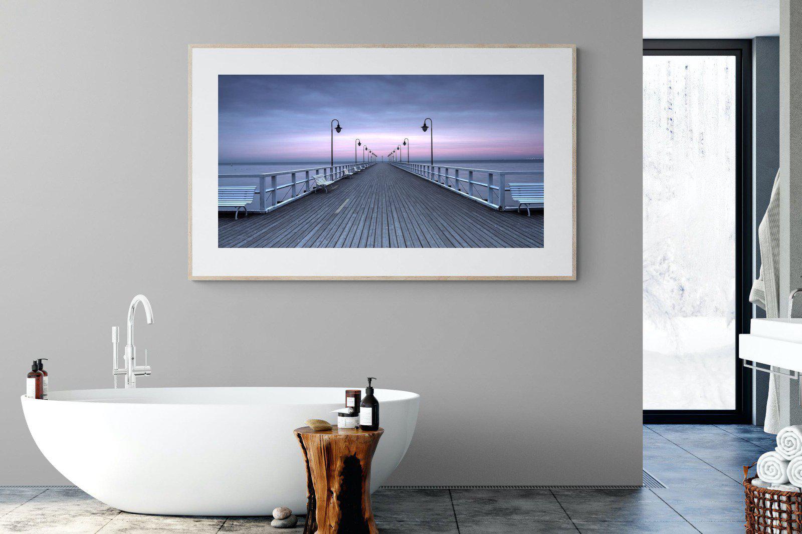 Pastel Pier-Wall_Art-180 x 110cm-Framed Print-Wood-Pixalot
