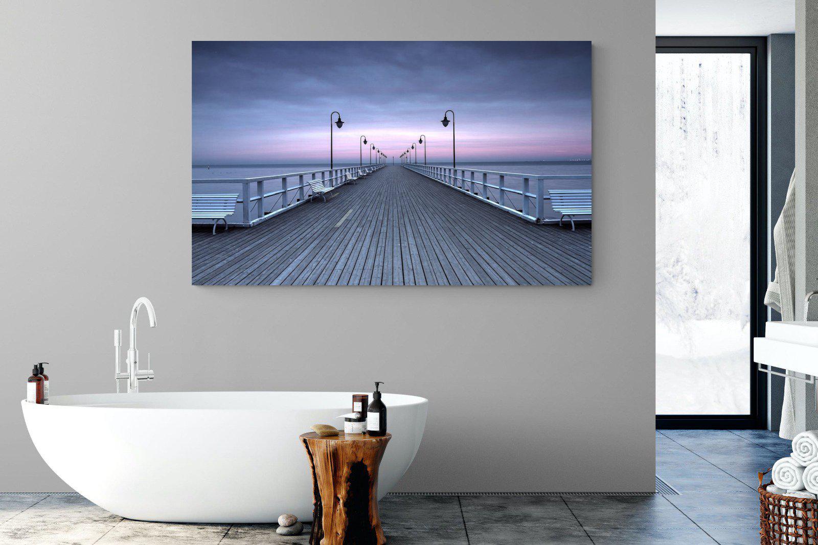 Pastel Pier-Wall_Art-180 x 110cm-Mounted Canvas-No Frame-Pixalot