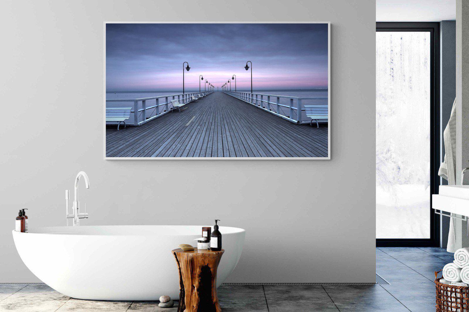Pastel Pier-Wall_Art-180 x 110cm-Mounted Canvas-White-Pixalot