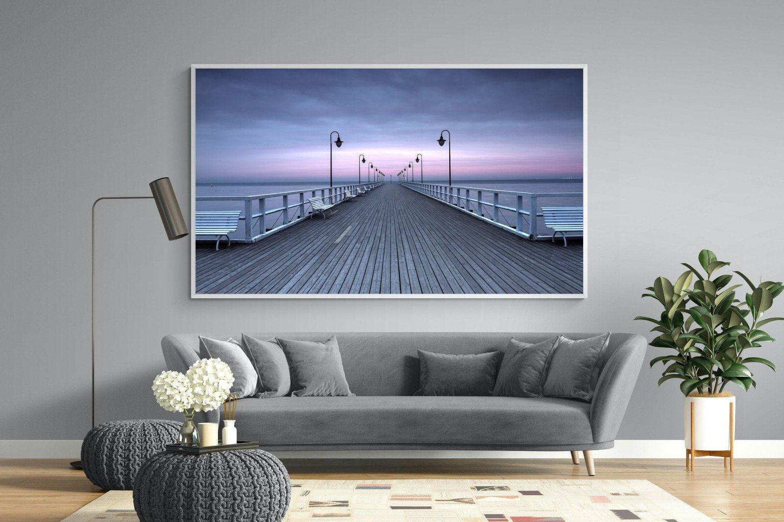 Pastel Pier-Wall_Art-220 x 130cm-Mounted Canvas-White-Pixalot