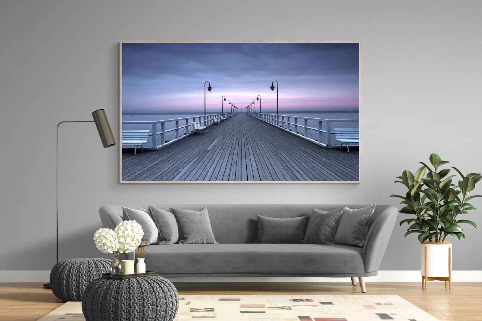 Pastel Pier-Wall_Art-220 x 130cm-Mounted Canvas-Wood-Pixalot