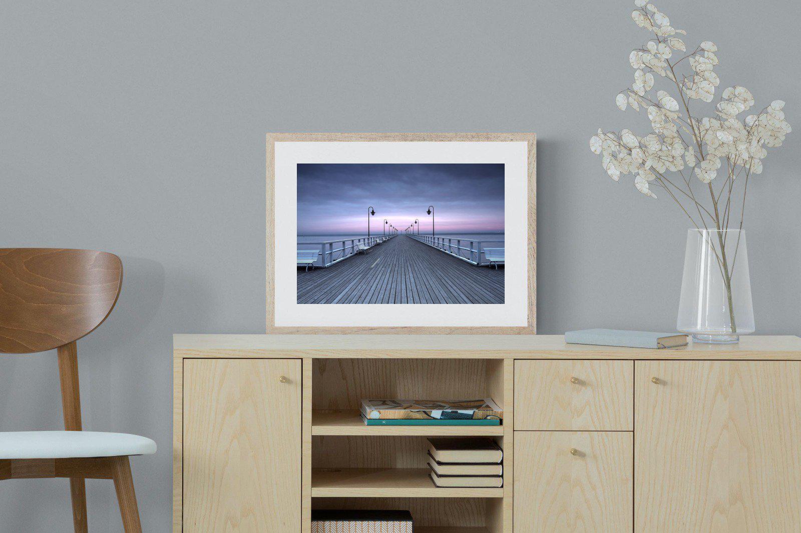 Pastel Pier-Wall_Art-60 x 45cm-Framed Print-Wood-Pixalot