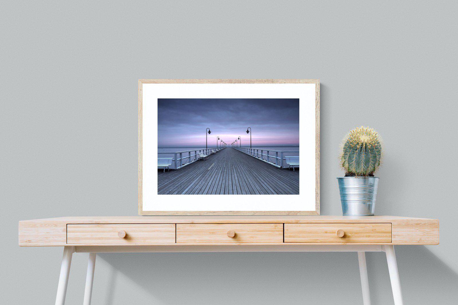 Pastel Pier-Wall_Art-80 x 60cm-Framed Print-Wood-Pixalot