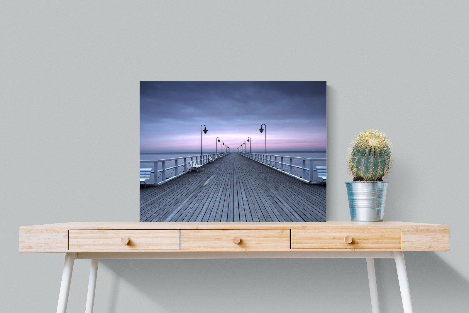 Pastel Pier-Wall_Art-80 x 60cm-Mounted Canvas-No Frame-Pixalot
