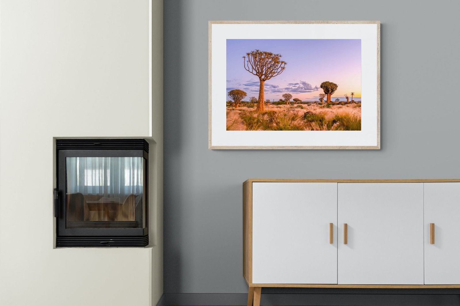 Pastel Skies-Wall_Art-100 x 75cm-Framed Print-Wood-Pixalot