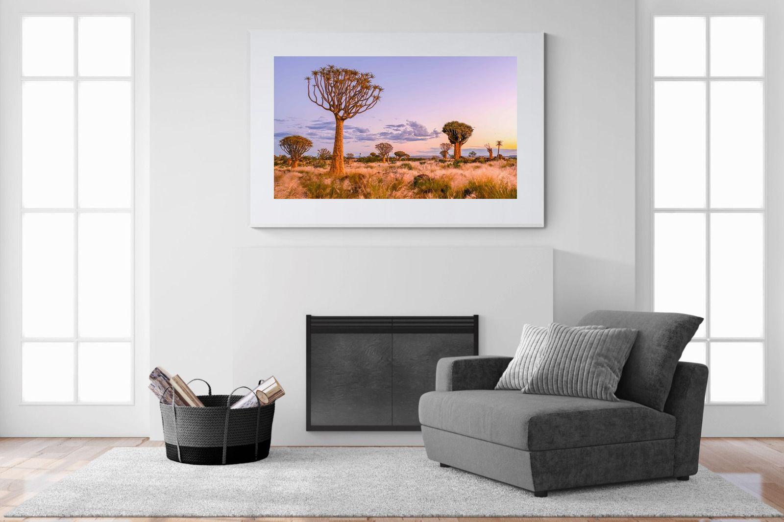 Pastel Skies-Wall_Art-150 x 100cm-Framed Print-White-Pixalot