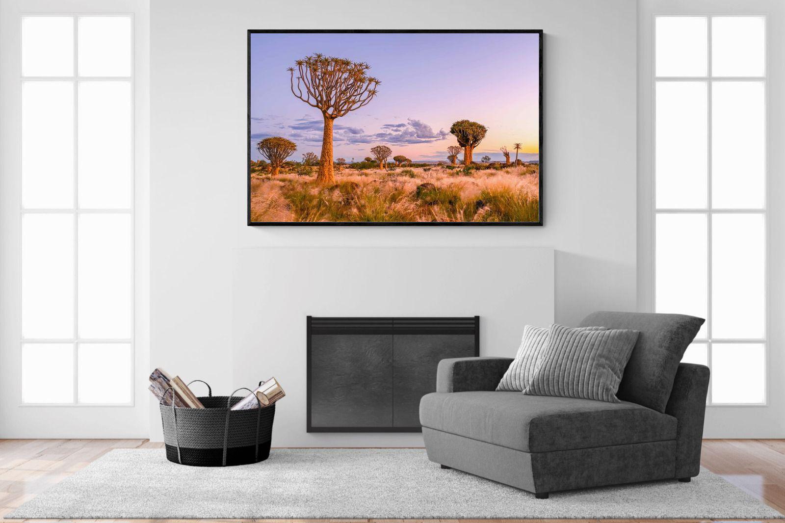 Pastel Skies-Wall_Art-150 x 100cm-Mounted Canvas-Black-Pixalot