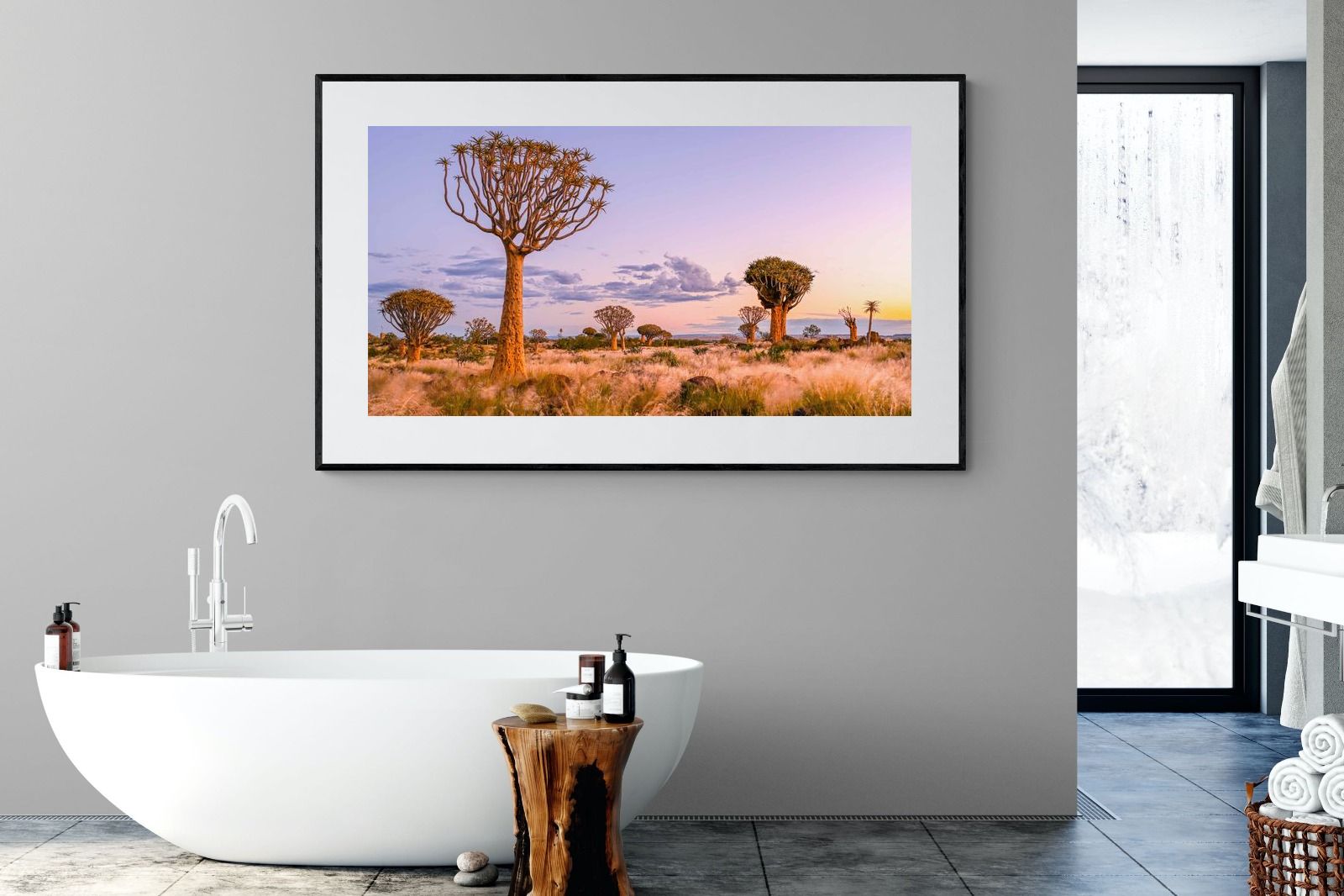 Pastel Skies-Wall_Art-180 x 110cm-Framed Print-Black-Pixalot