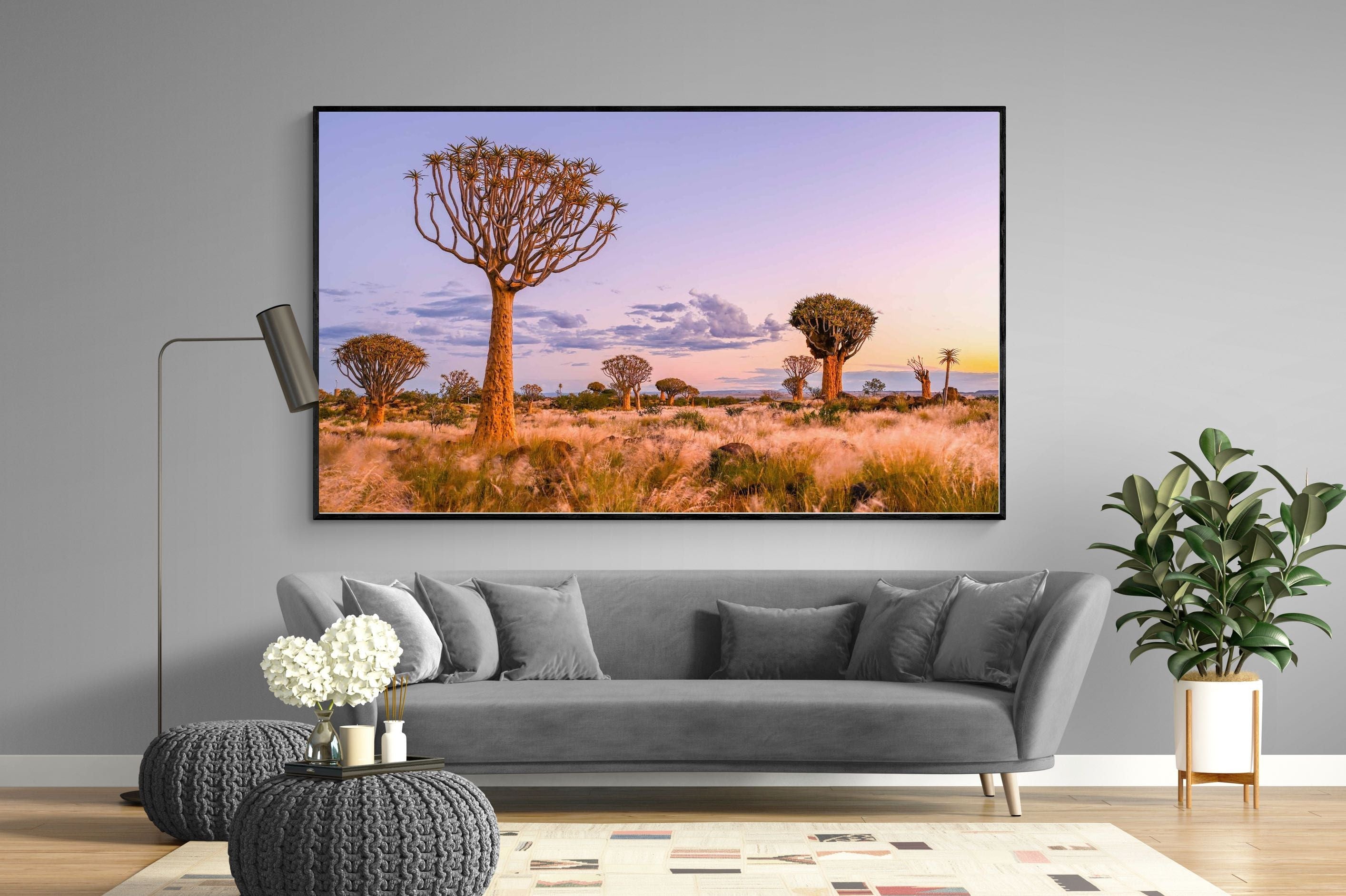 Pastel Skies-Wall_Art-220 x 130cm-Mounted Canvas-Black-Pixalot
