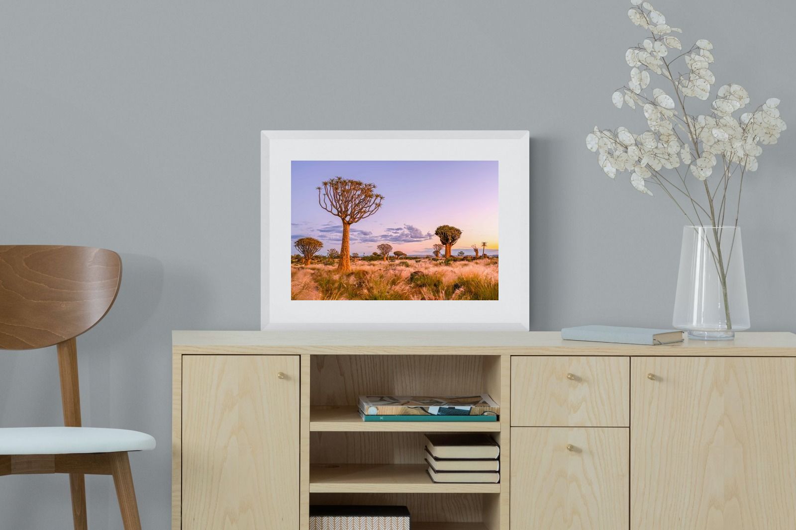 Pastel Skies-Wall_Art-60 x 45cm-Framed Print-White-Pixalot