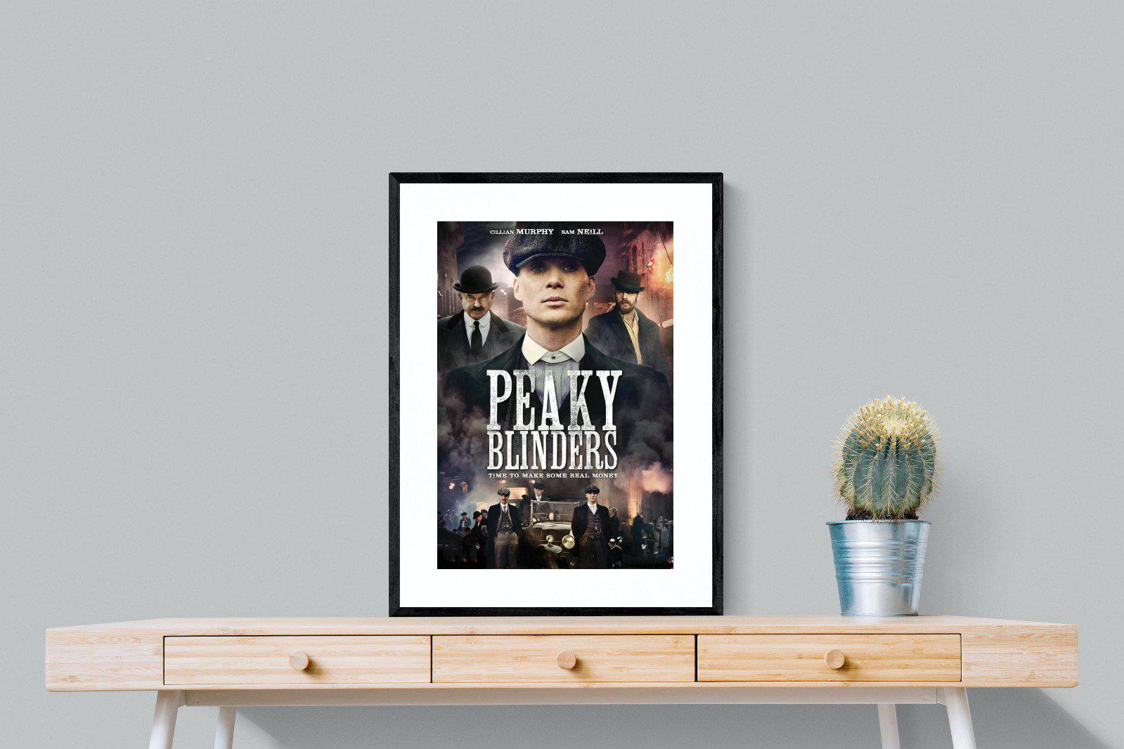 Peaky Blinders-Wall_Art-60 x 80cm-Framed Print-Black-Pixalot