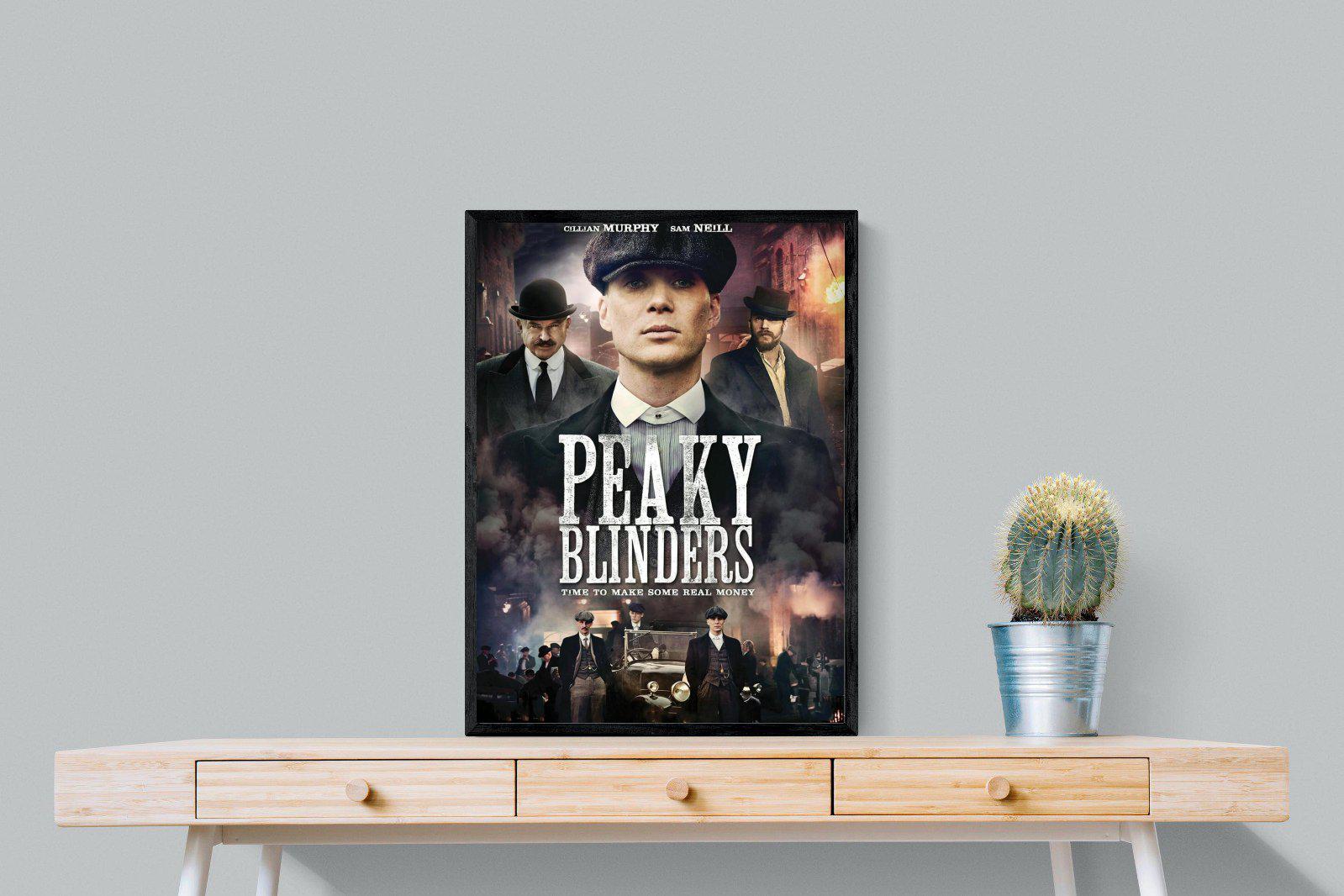 Peaky Blinders-Wall_Art-60 x 80cm-Mounted Canvas-Black-Pixalot