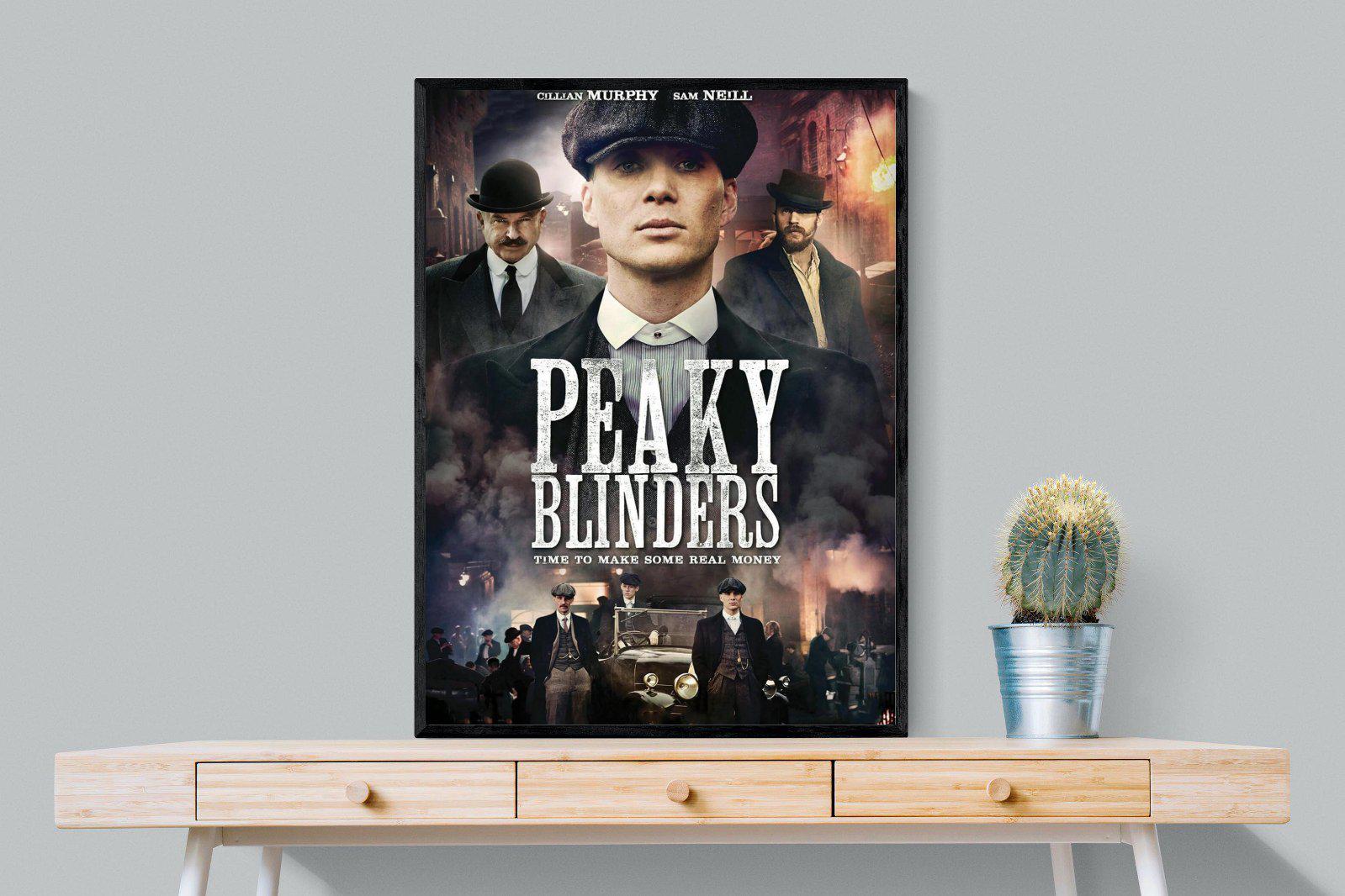 Peaky Blinders-Wall_Art-75 x 100cm-Mounted Canvas-Black-Pixalot