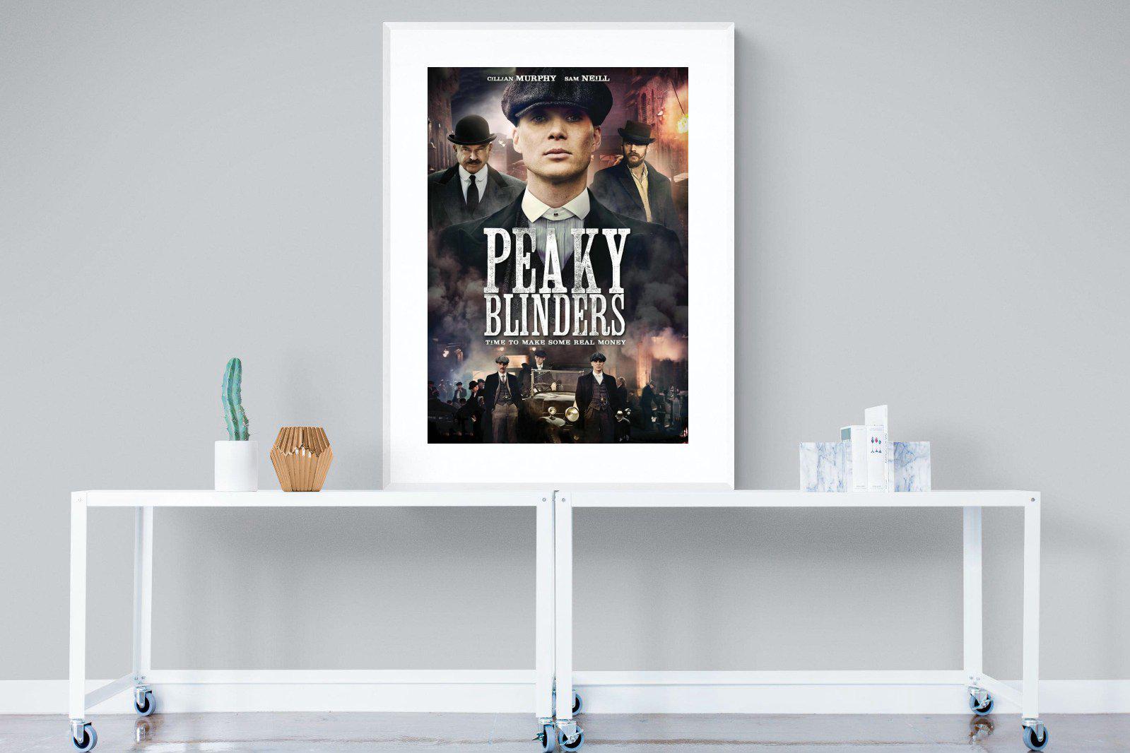 Peaky Blinders-Wall_Art-90 x 120cm-Framed Print-White-Pixalot
