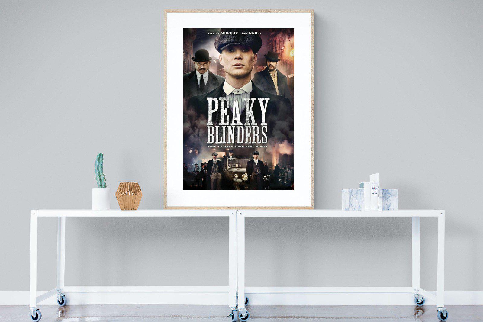 Peaky Blinders-Wall_Art-90 x 120cm-Framed Print-Wood-Pixalot
