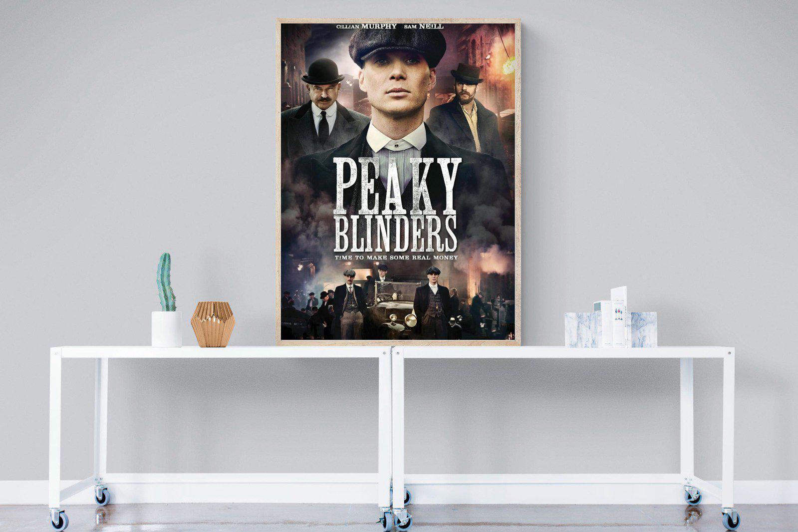 Peaky Blinders-Wall_Art-90 x 120cm-Mounted Canvas-Wood-Pixalot