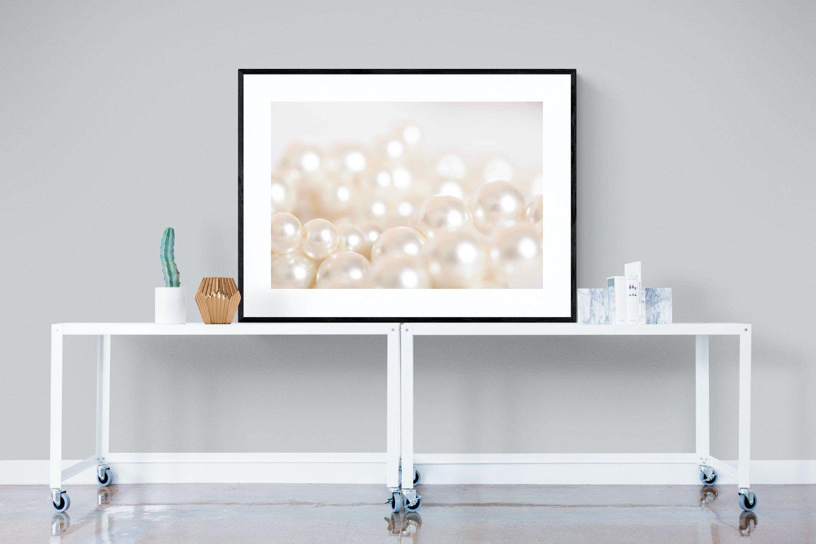 Pearls-Wall_Art-120 x 90cm-Framed Print-Black-Pixalot