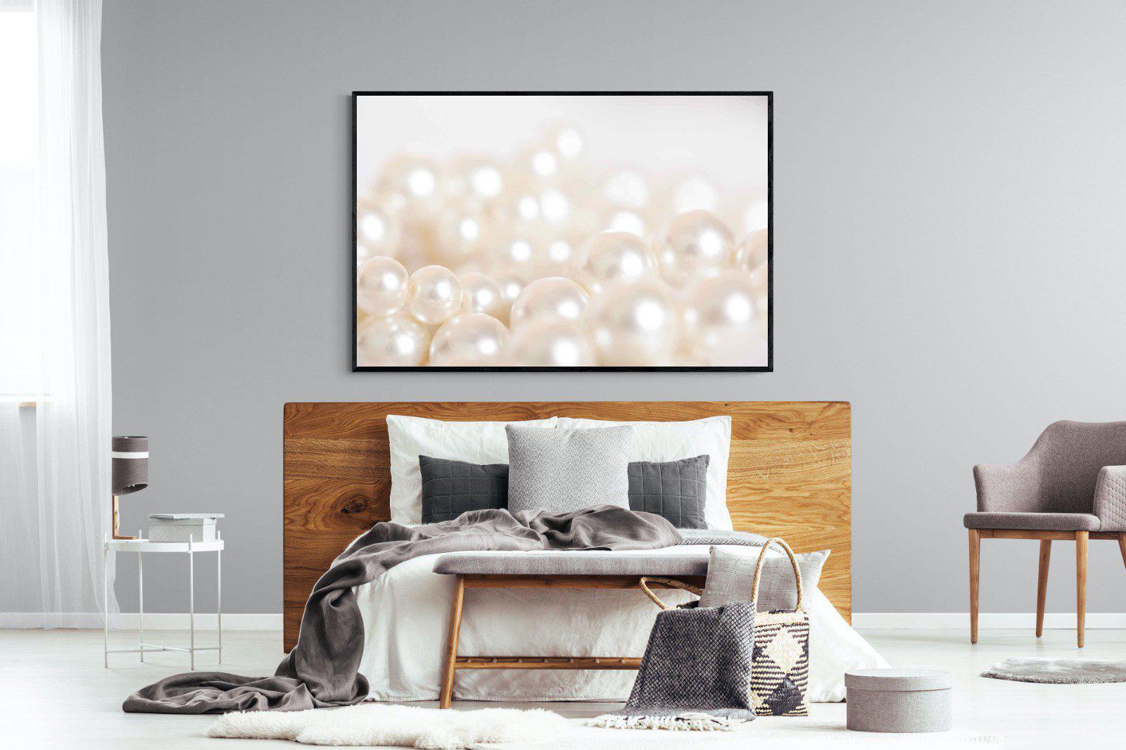 Pearls-Wall_Art-150 x 100cm-Mounted Canvas-Black-Pixalot