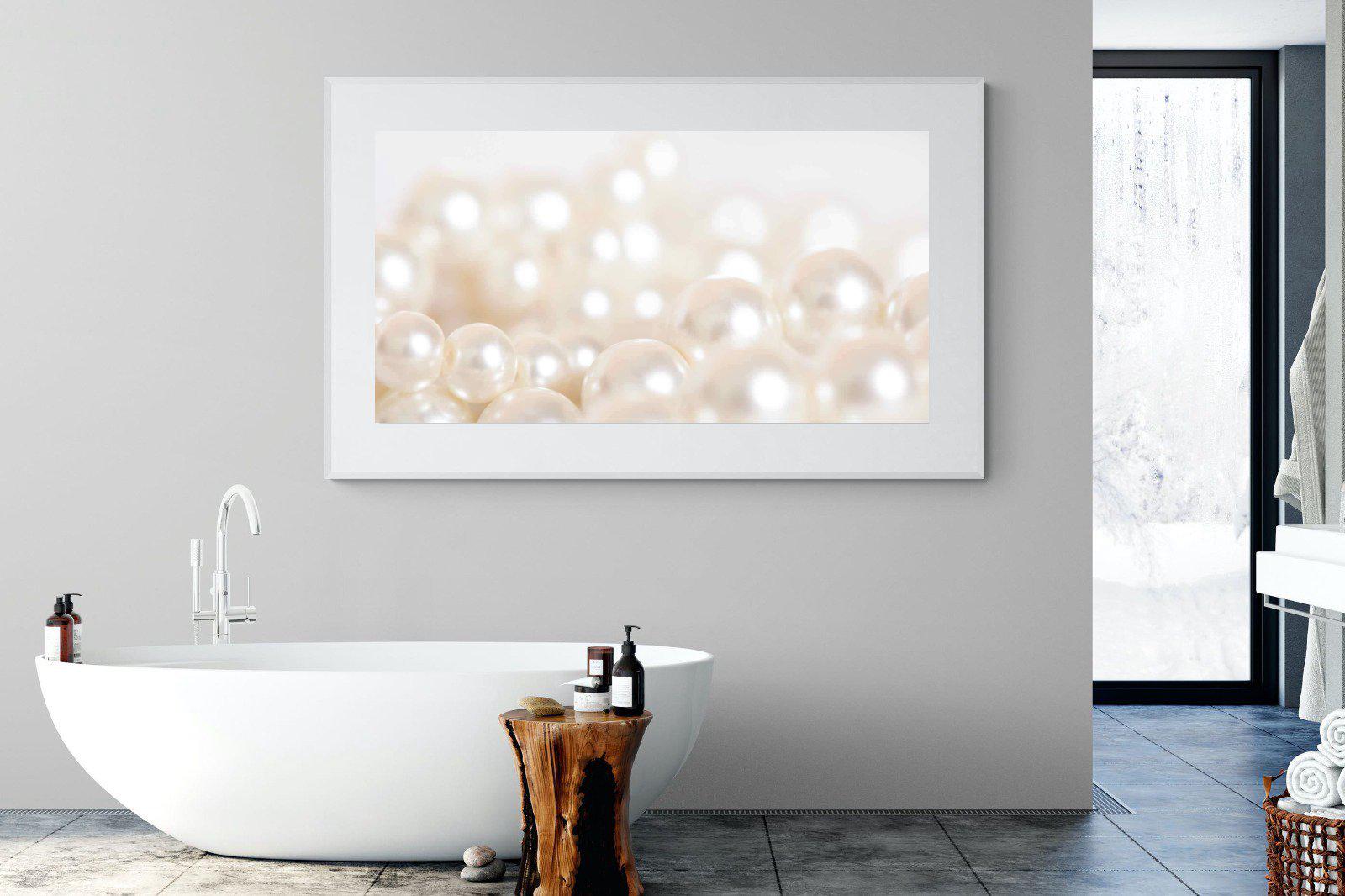 Pearls-Wall_Art-180 x 110cm-Framed Print-White-Pixalot
