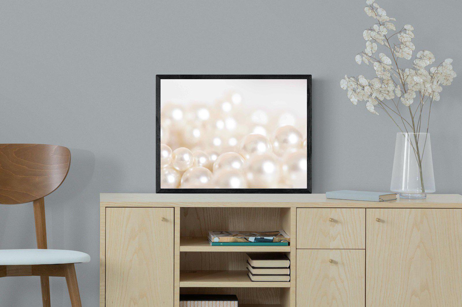 Pearls-Wall_Art-60 x 45cm-Mounted Canvas-Black-Pixalot