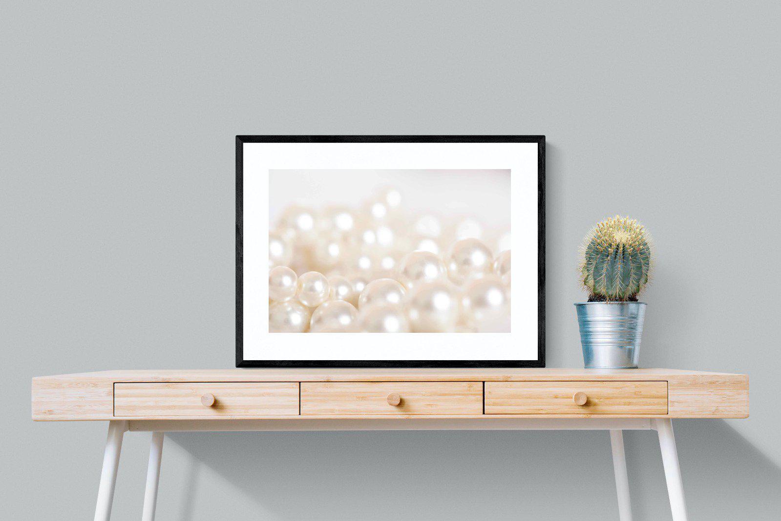 Pearls-Wall_Art-80 x 60cm-Framed Print-Black-Pixalot