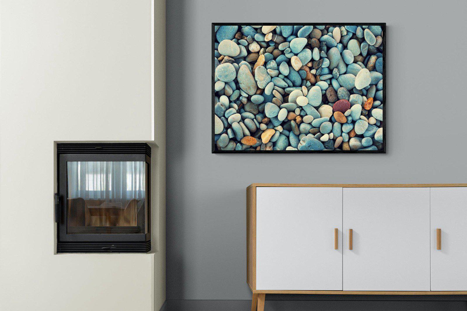 Pebbles-Wall_Art-100 x 75cm-Mounted Canvas-Black-Pixalot