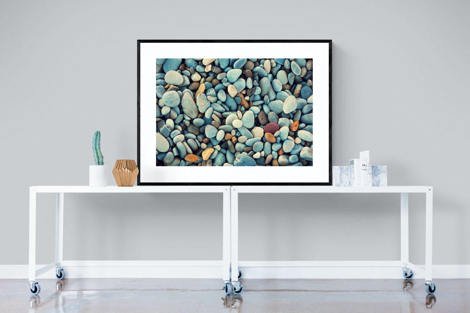 Pebbles-Wall_Art-120 x 90cm-Framed Print-Black-Pixalot