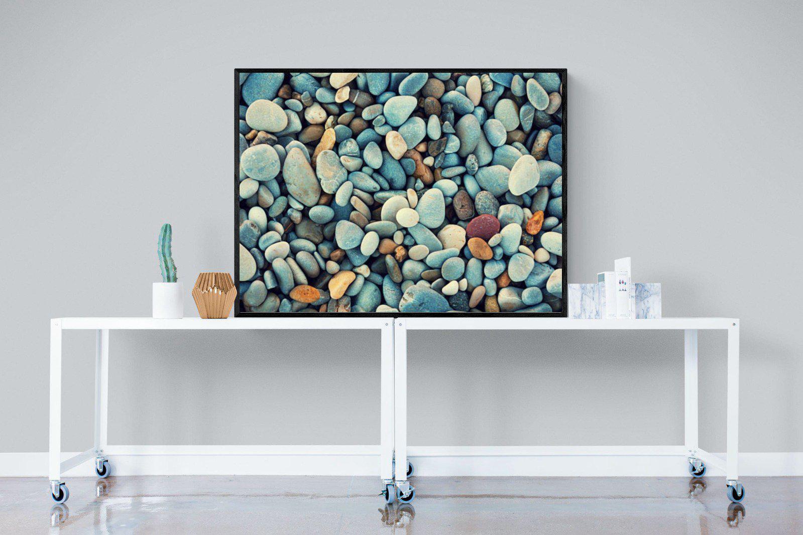 Pebbles-Wall_Art-120 x 90cm-Mounted Canvas-Black-Pixalot
