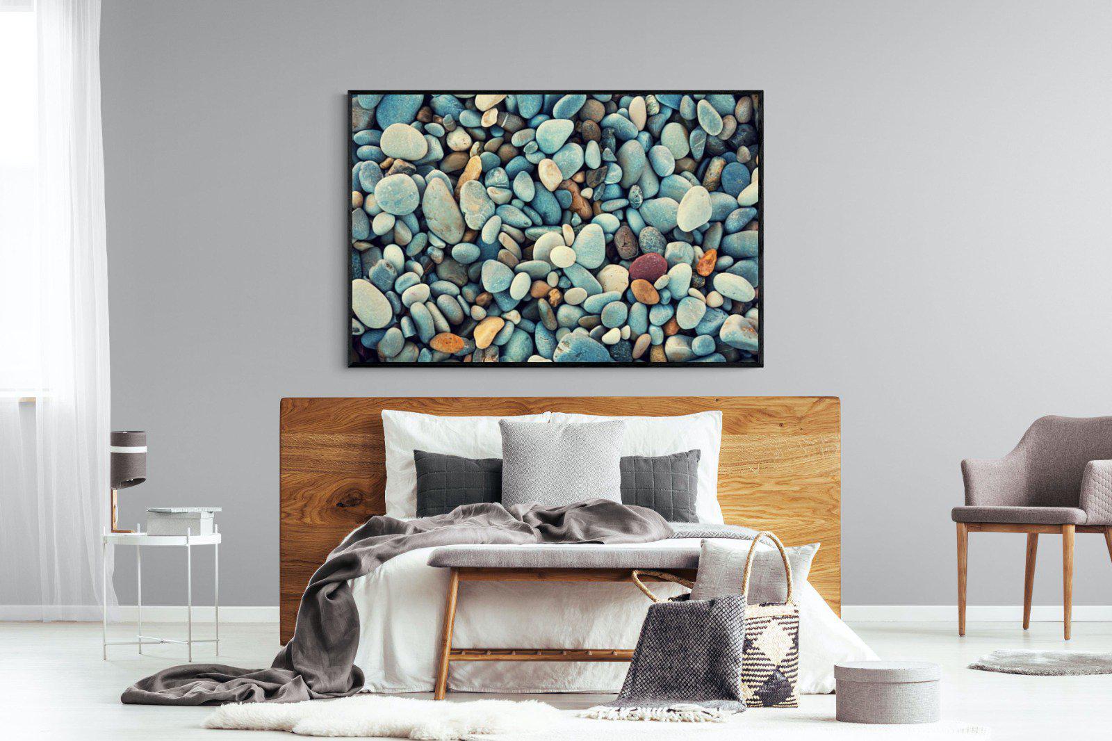 Pebbles-Wall_Art-150 x 100cm-Mounted Canvas-Black-Pixalot