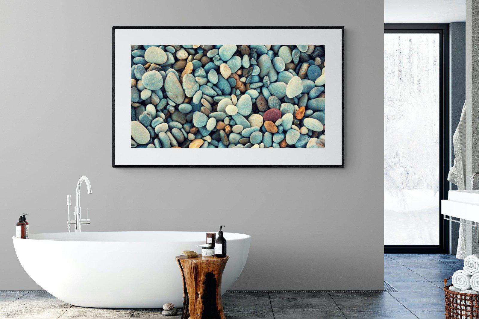 Pebbles-Wall_Art-180 x 110cm-Framed Print-Black-Pixalot