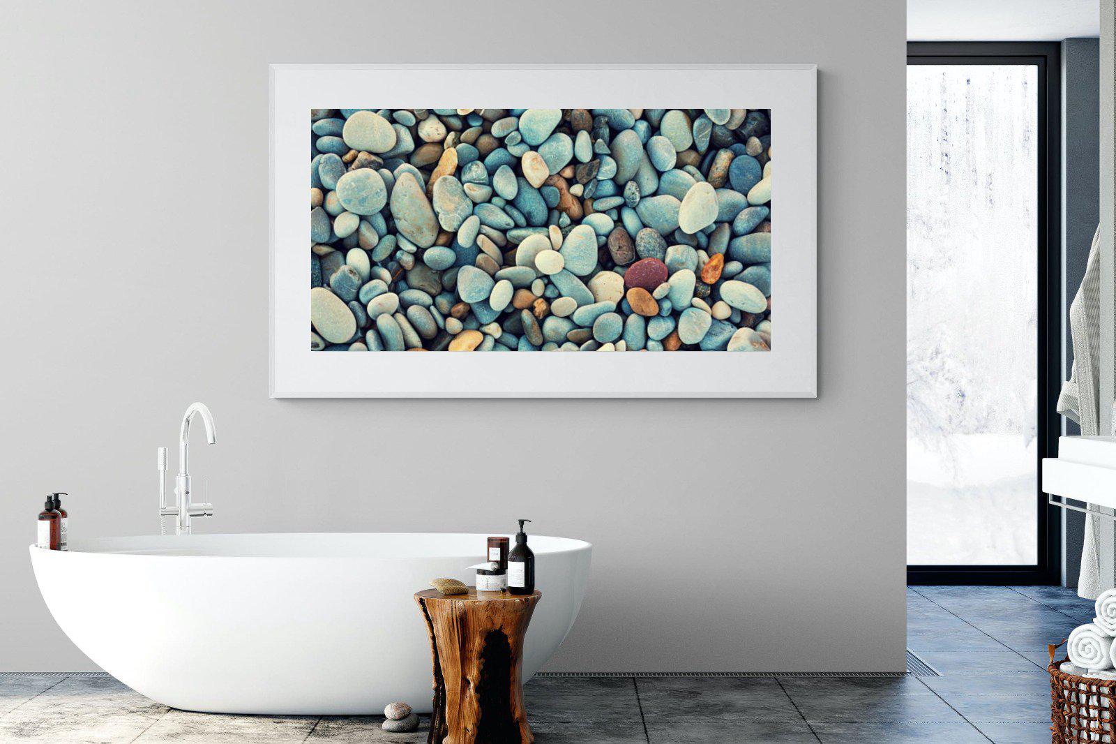Pebbles-Wall_Art-180 x 110cm-Framed Print-White-Pixalot