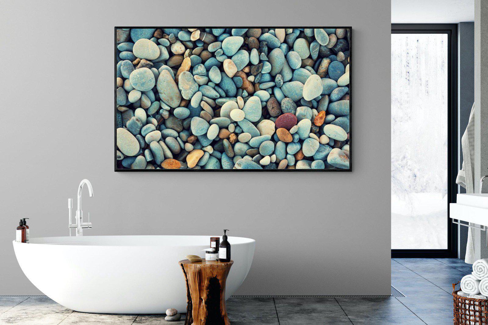 Pebbles-Wall_Art-180 x 110cm-Mounted Canvas-Black-Pixalot