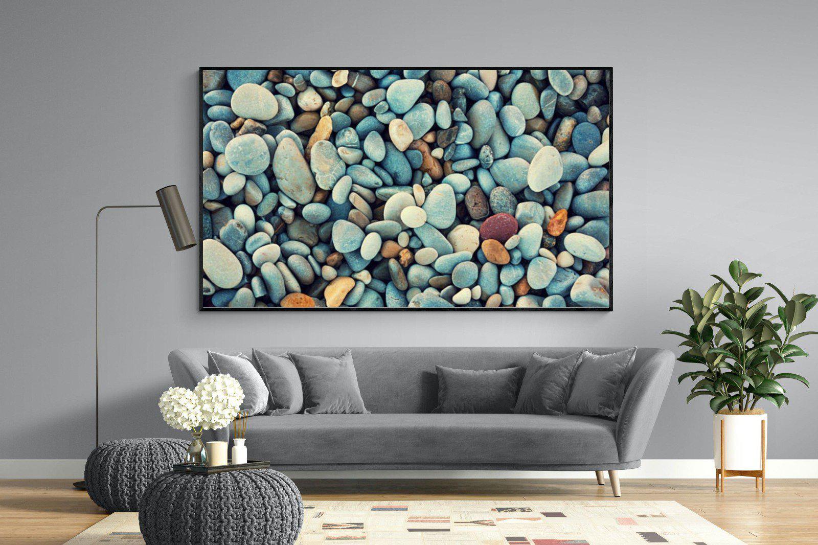 Pebbles-Wall_Art-220 x 130cm-Mounted Canvas-Black-Pixalot