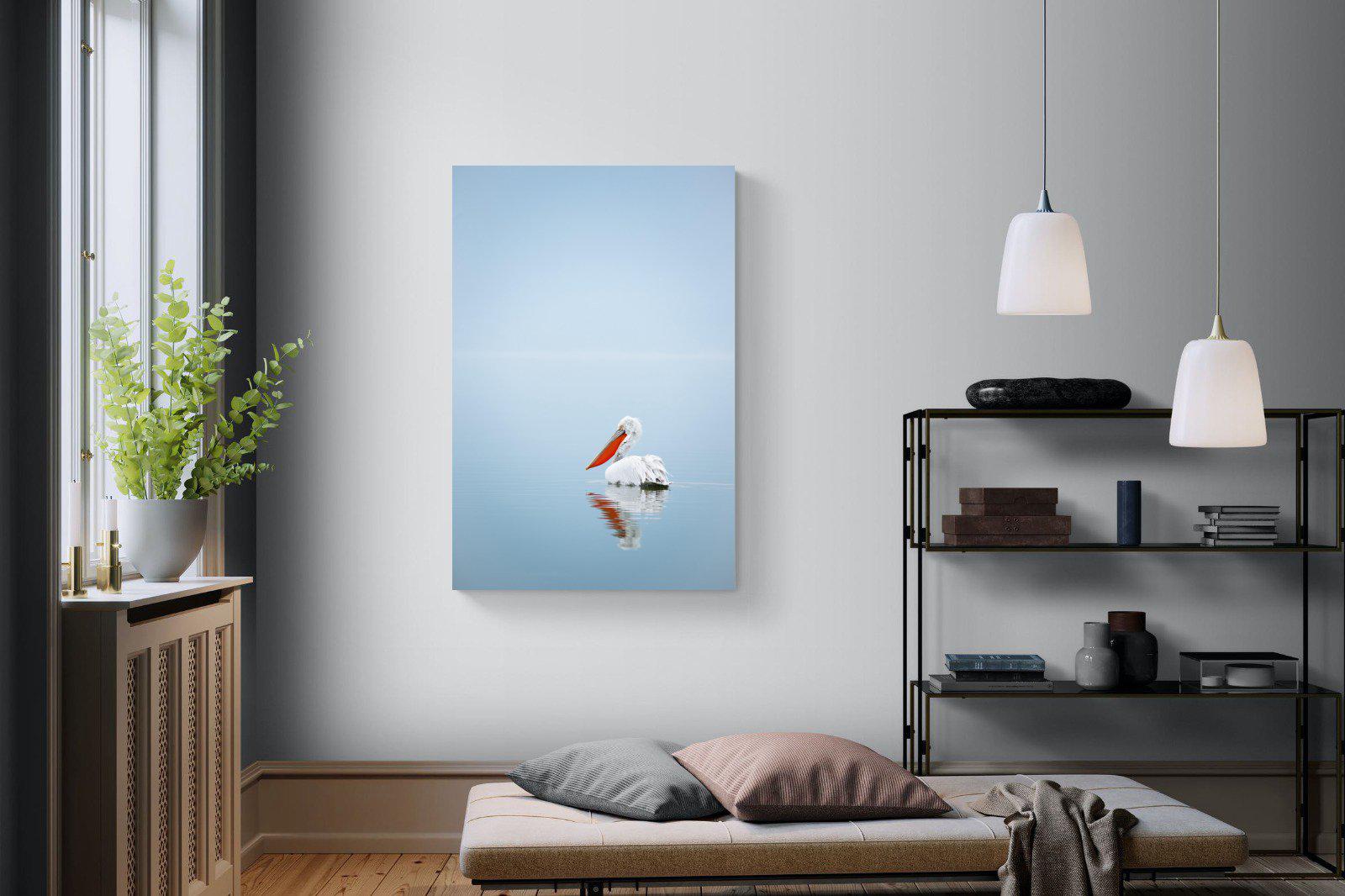Pelican Blue-Wall_Art-100 x 150cm-Mounted Canvas-No Frame-Pixalot
