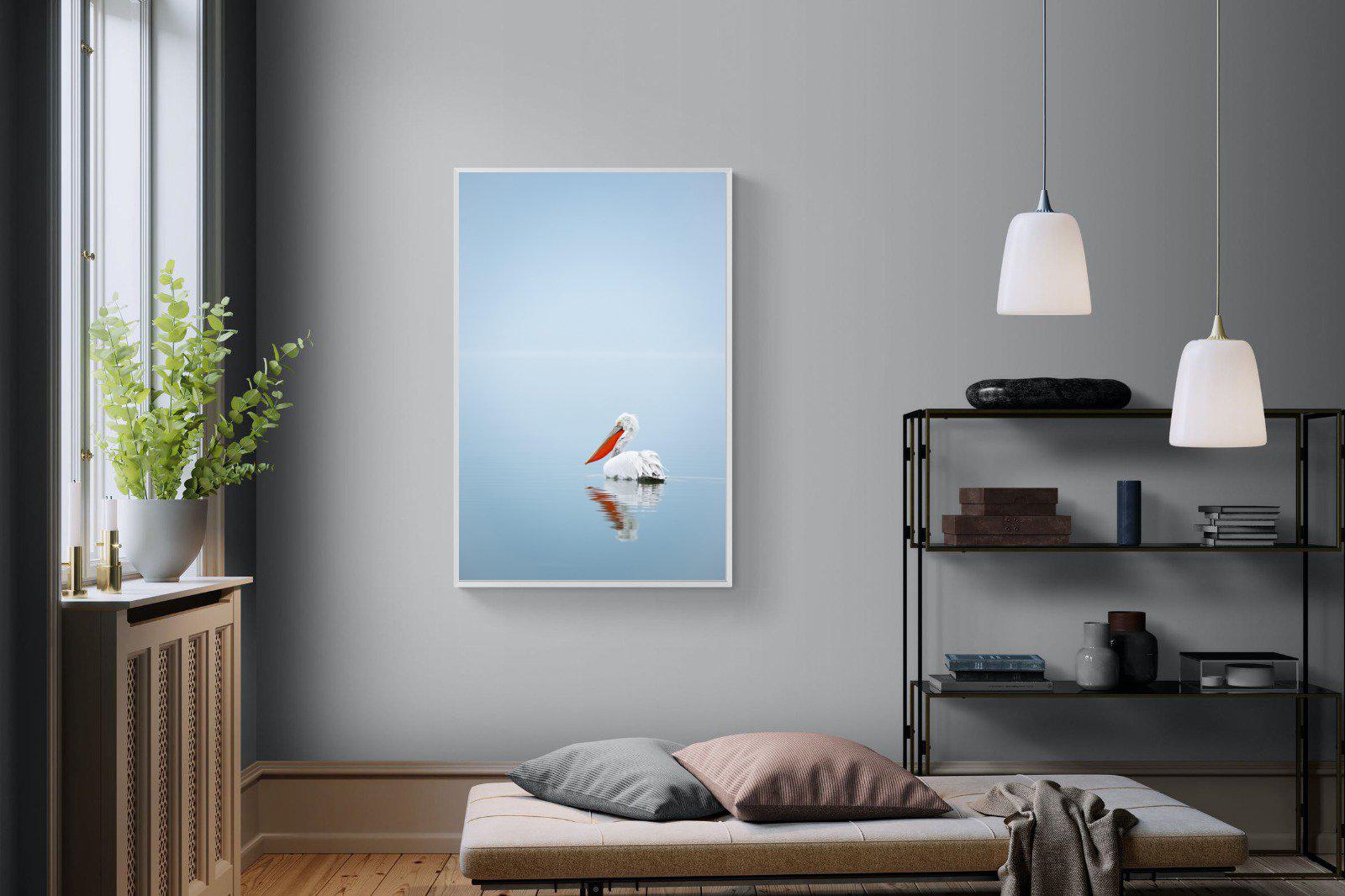 Pelican Blue-Wall_Art-100 x 150cm-Mounted Canvas-White-Pixalot