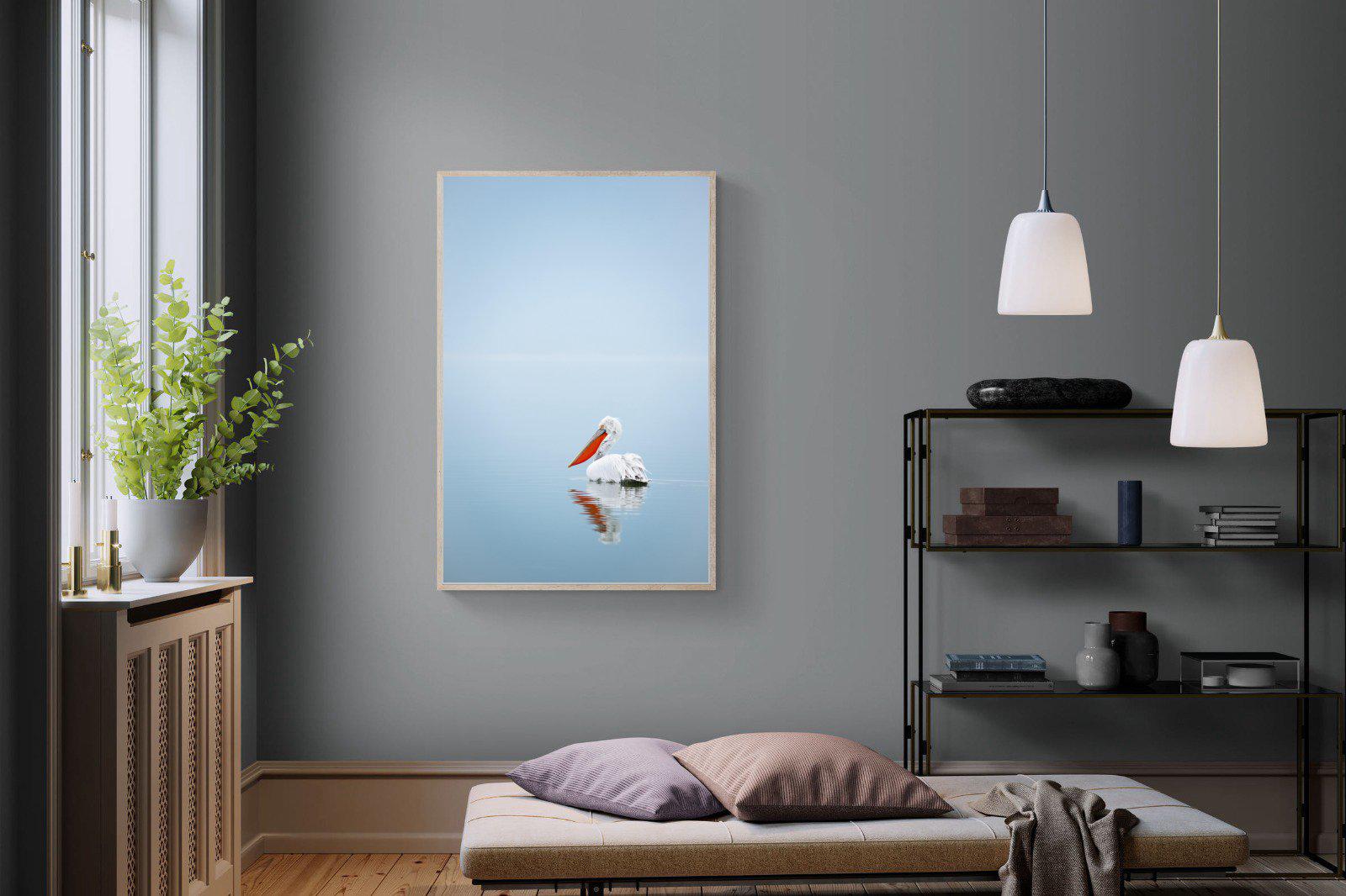 Pelican Blue-Wall_Art-100 x 150cm-Mounted Canvas-Wood-Pixalot