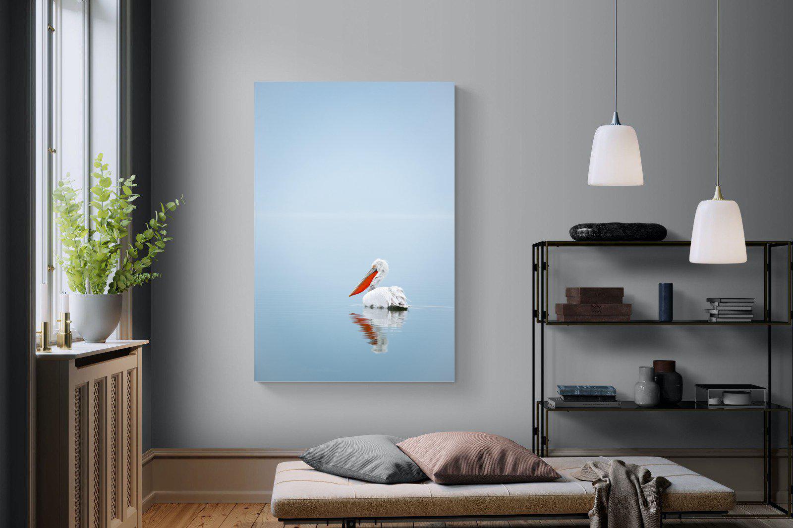 Pelican Blue-Wall_Art-120 x 180cm-Mounted Canvas-No Frame-Pixalot