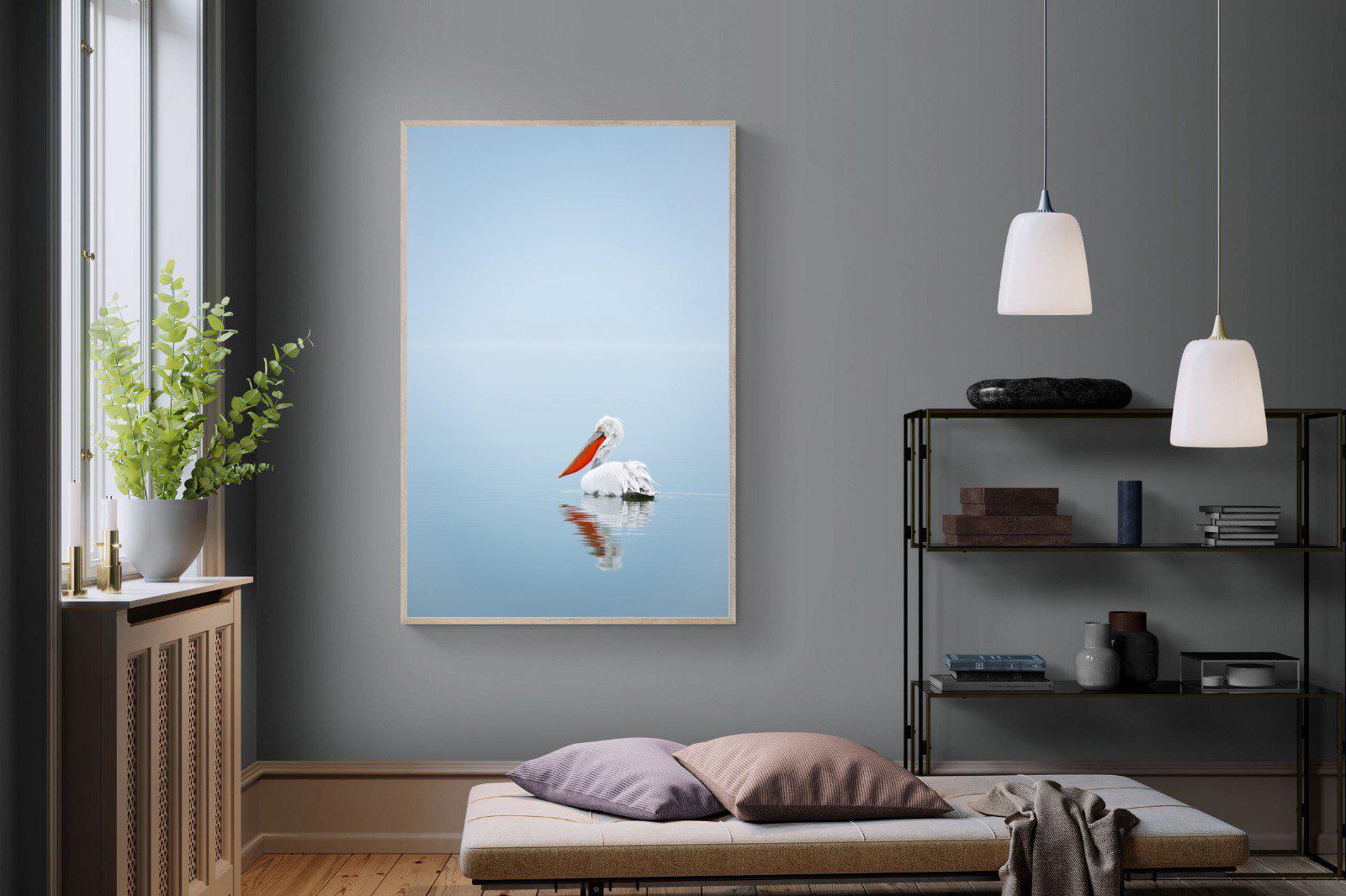Pelican Blue-Wall_Art-120 x 180cm-Mounted Canvas-Wood-Pixalot