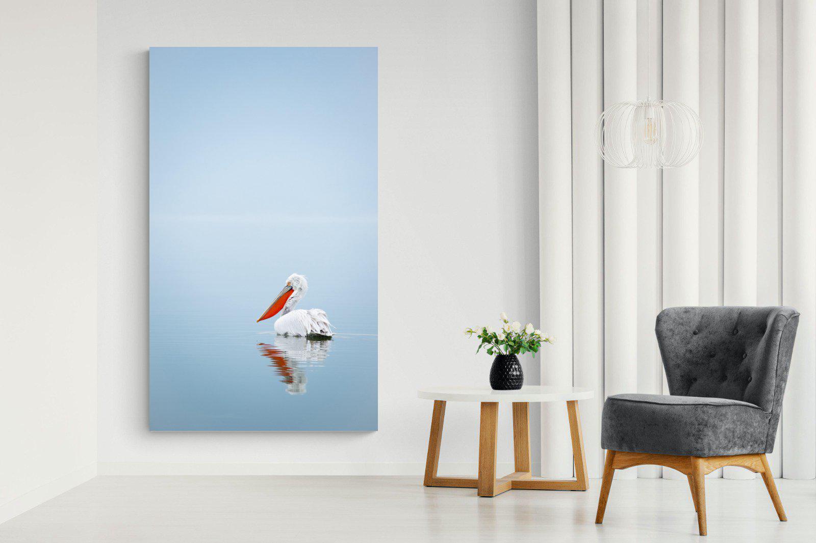 Pelican Blue-Wall_Art-130 x 220cm-Mounted Canvas-No Frame-Pixalot