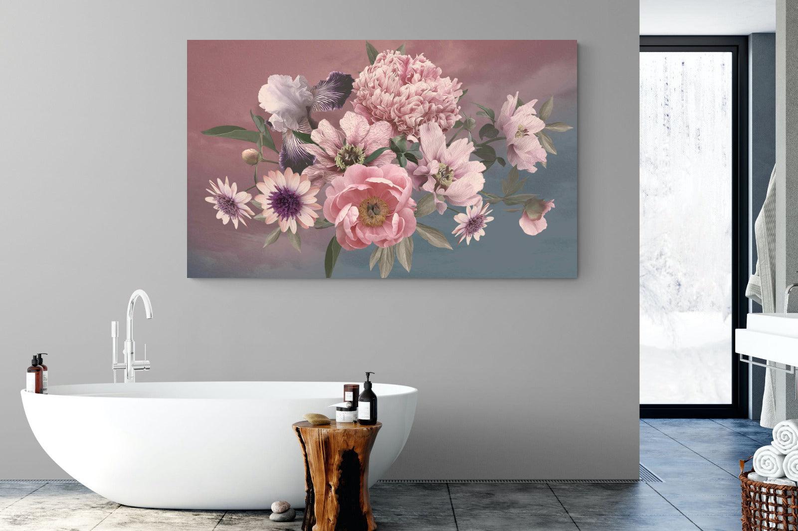Peonies & Iris-Wall_Art-180 x 110cm-Mounted Canvas-No Frame-Pixalot
