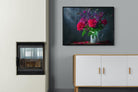 Peony & Lupin-Wall_Art-100 x 75cm-Mounted Canvas-Black-Pixalot