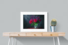 Peony & Lupin-Wall_Art-80 x 60cm-Framed Print-White-Pixalot