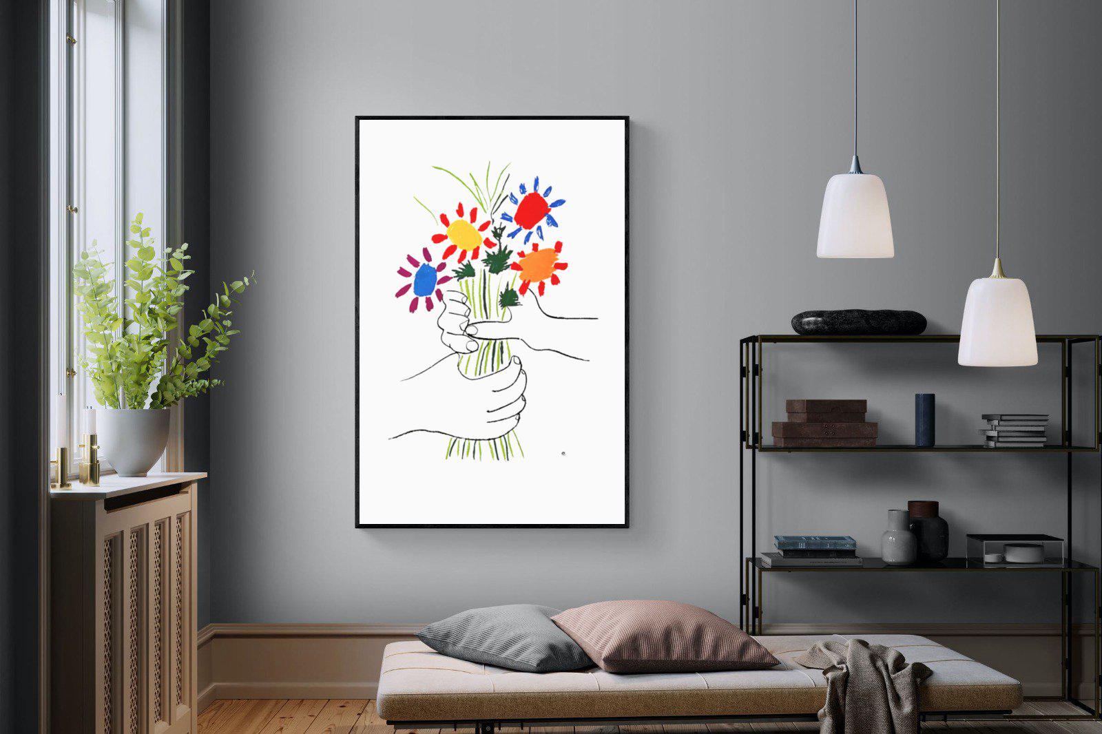 Petite Fleurs-Wall_Art-120 x 180cm-Mounted Canvas-Black-Pixalot