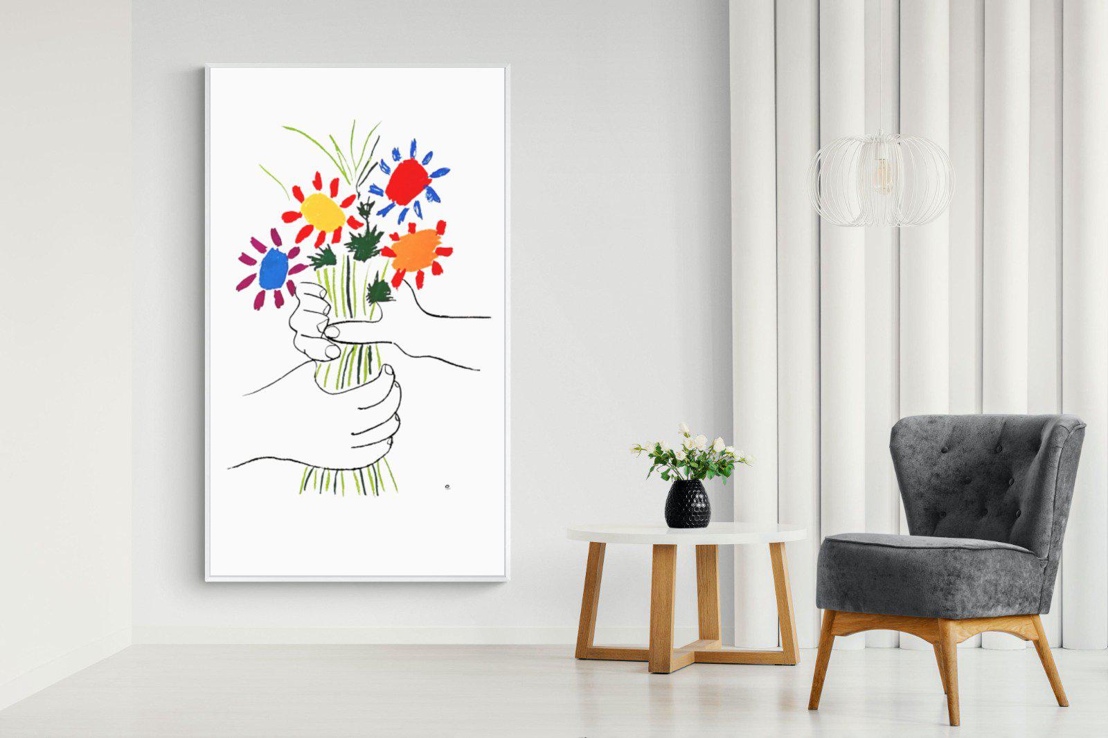 Petite Fleurs-Wall_Art-130 x 220cm-Mounted Canvas-White-Pixalot