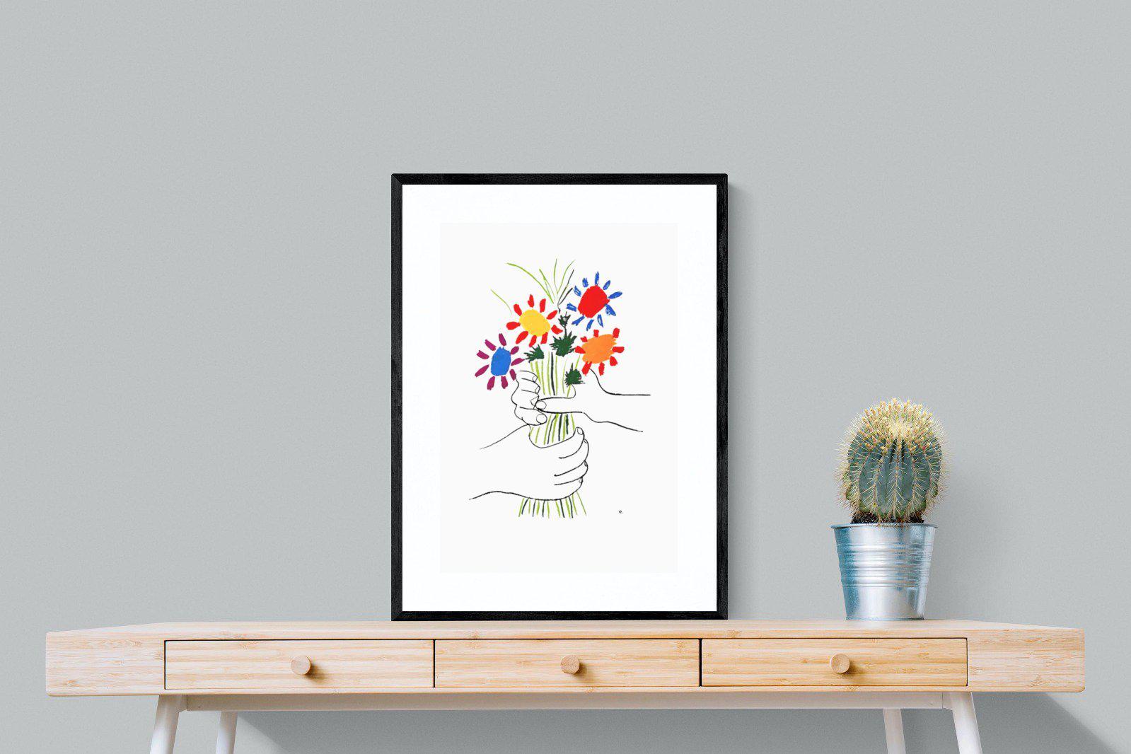 Petite Fleurs-Wall_Art-60 x 80cm-Framed Print-Black-Pixalot