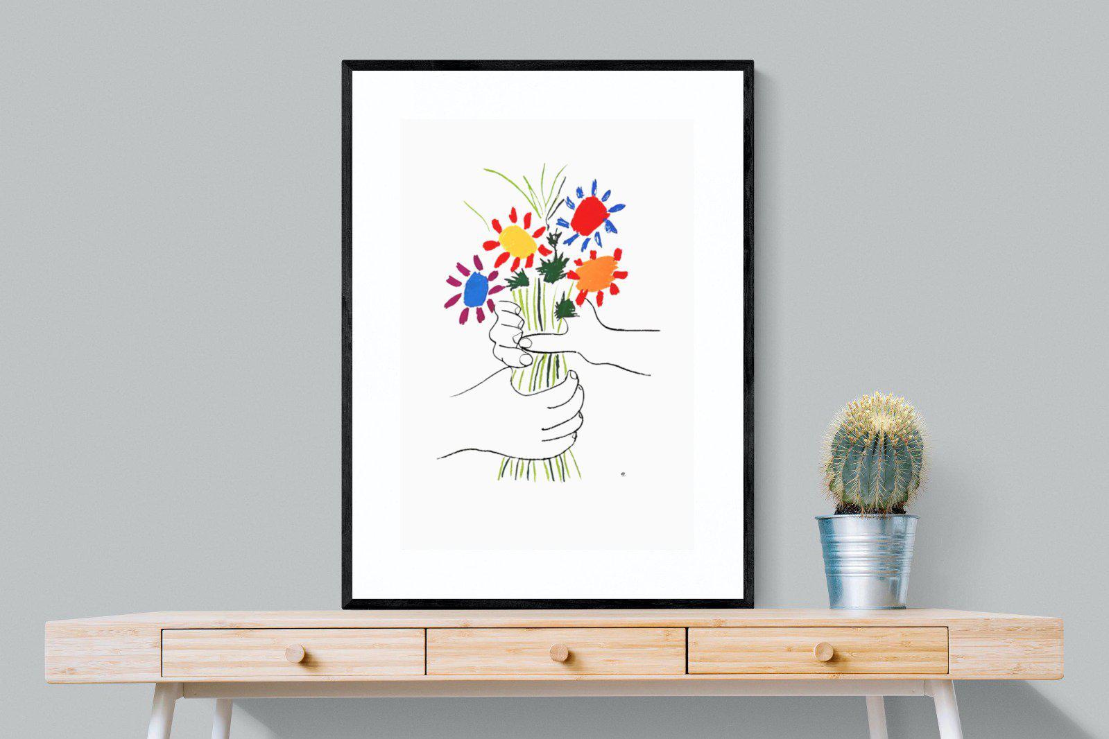 Petite Fleurs-Wall_Art-75 x 100cm-Framed Print-Black-Pixalot