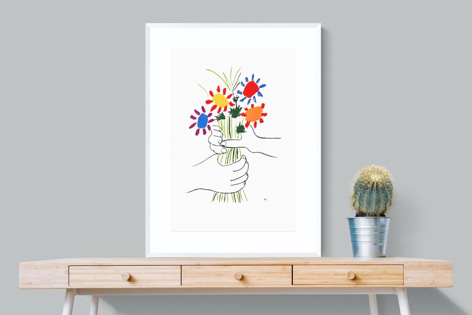 Petite Fleurs-Wall_Art-75 x 100cm-Framed Print-White-Pixalot