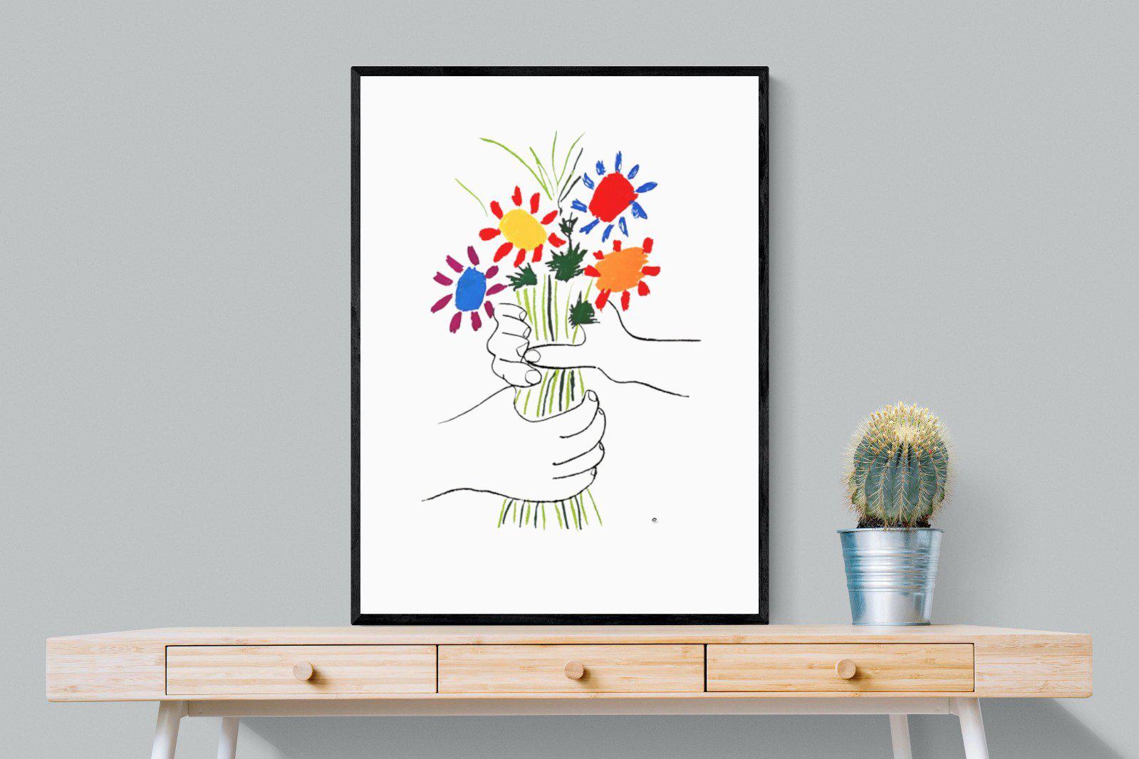 Petite Fleurs-Wall_Art-75 x 100cm-Mounted Canvas-Black-Pixalot