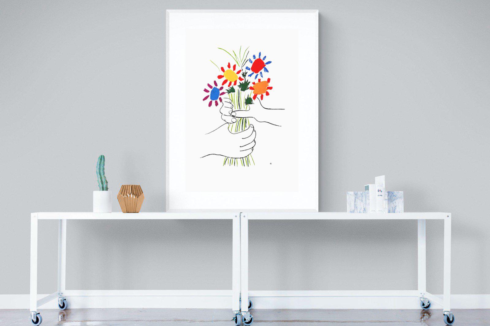 Petite Fleurs-Wall_Art-90 x 120cm-Framed Print-White-Pixalot