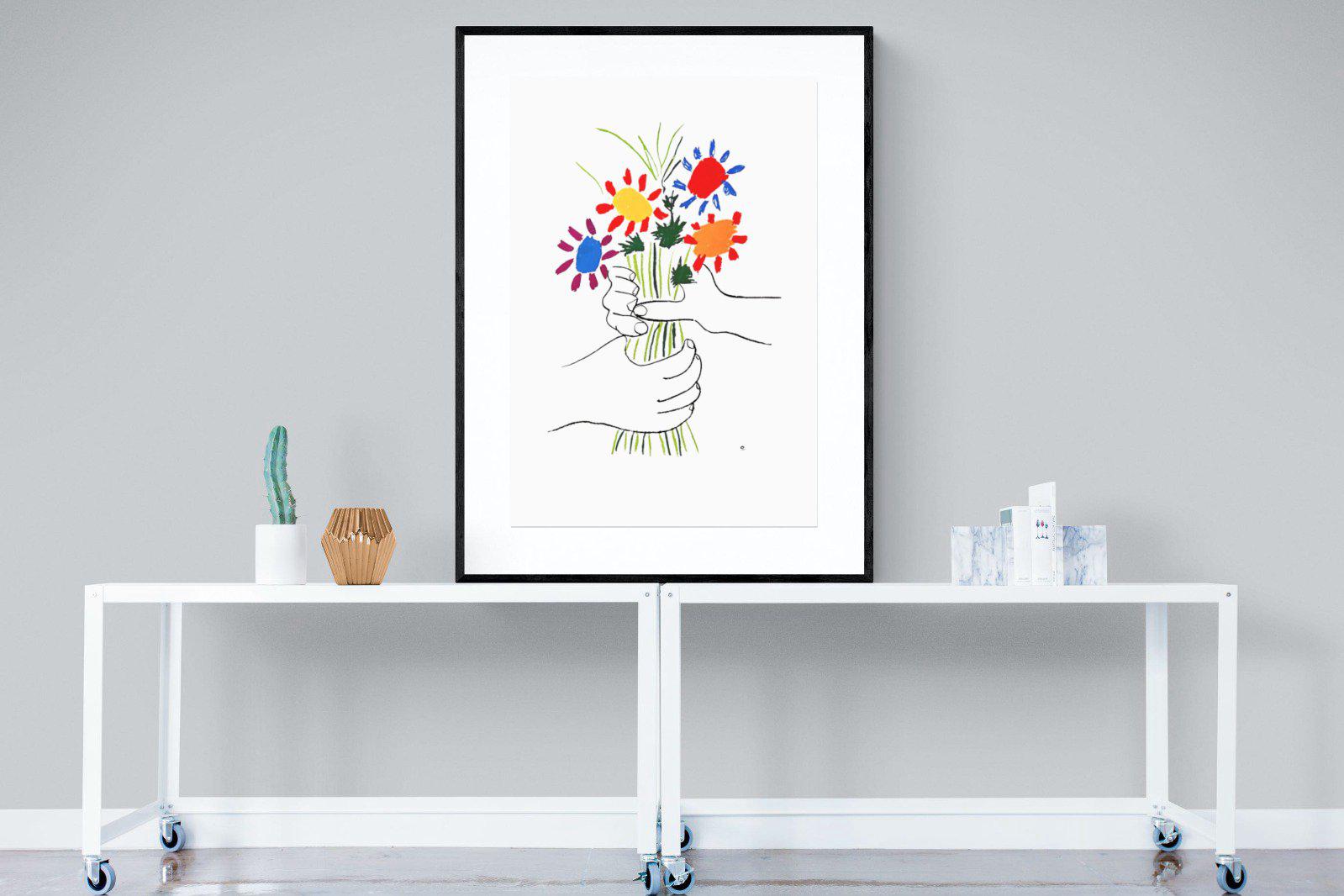Petite Fleurs-Wall_Art-90 x 120cm-Framed Print-Black-Pixalot